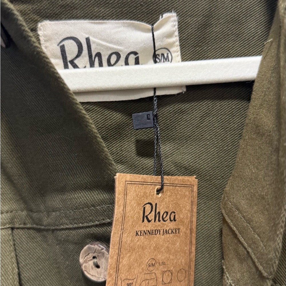 Olive Green Jean Jacket - Picture 4 of 5